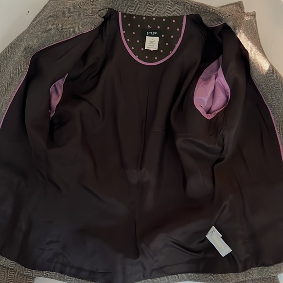 JCREW | Brown Herringbone Wool Jacket Size 6 - Picture 4 of 9
